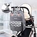 Lekebaby Large Diaper Bag Backpack with Changing Pad and Stroller Straps with Arrow Print, Gray