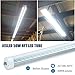 JESLED T8/T10/T12 8FT LED Tube Light Bulbs, 50W 6000LM, 5000K Daylight White, 8 Foot Single Pin FA8 LED Fluorescent Replacement for Shops Garage Light Fixtures, ETL Listed, Remove Ballast (4-Pack)