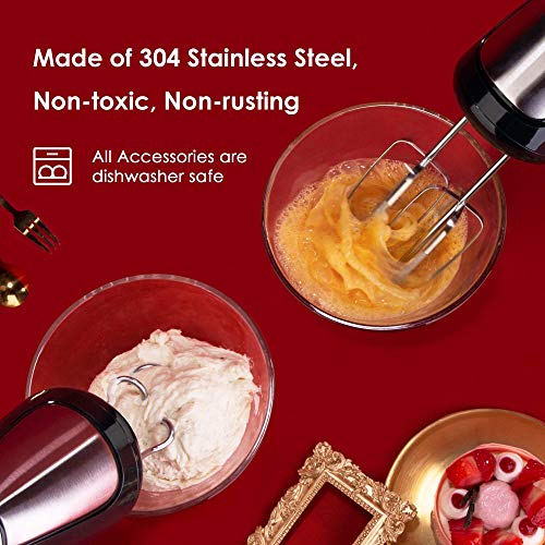 Hand Mixer Electric, REDMOND Handheld Mixer 5Speed Compact with Turbo
