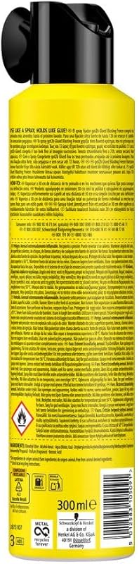 Glued Blasting Freeze, Laca Fijación Extrema, Amarillo. 300 mililitros