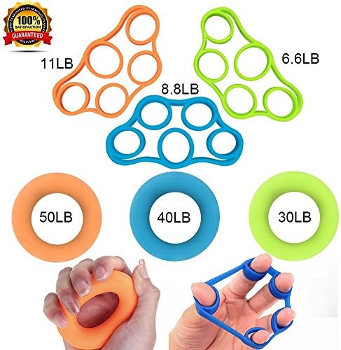 Helonge 1 Stretcher Exerciser, 6 Level Resistance, Hand Finger Grips Extensor Strengthening Training for Arthritis, Strokes, Piano