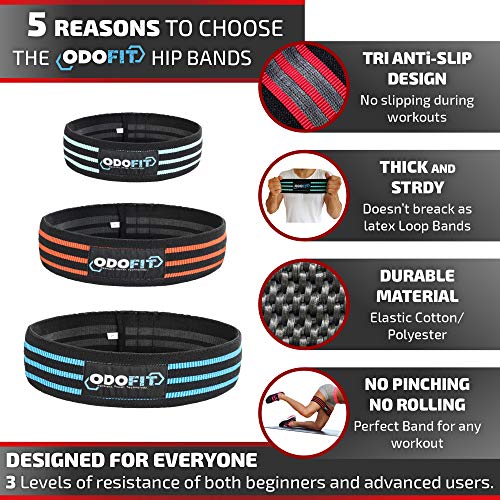 ODOFIT-Booty-Squat-Leg-Fabric-Resistance-Bands-Gym-Workout-Equipment-for-Home-Butt-Glutes-Thigh-Exercise-Workout-Bands-for-Women--Set-of-3-Non-Slip-Butt-Hip-Bands-for-Warm-Up-Men