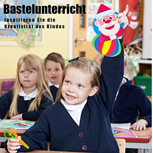 Koogel Kinder Papierschnitt Set, 120 Blatt Papier mit 2 Stück Kinder Sicherheit Schere Lustiges Papierschneid Kinder Bastelschere für Vorschule Training Schere Früherziehung Kindergarten Pädagogisch