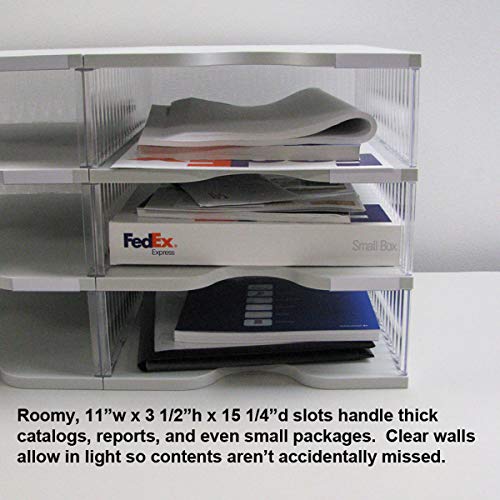 Ultimate Office 9-Compartment Crystal-Clear Mail Sorter (3W x 3H) with Optional Add-On Tiers for Easy Expansion
