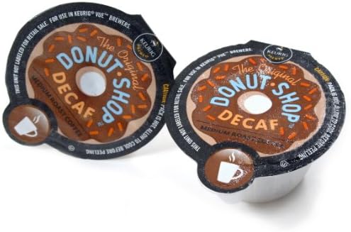 Donut Shop Decaf Medium Roast Extra Bold Coffee Keurig Vue Portion Packs, 64 Count