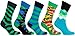 socks n socks-Men's 5-pair Luxury Fun Cool Cotton Colorful Mix Socks Gift Box