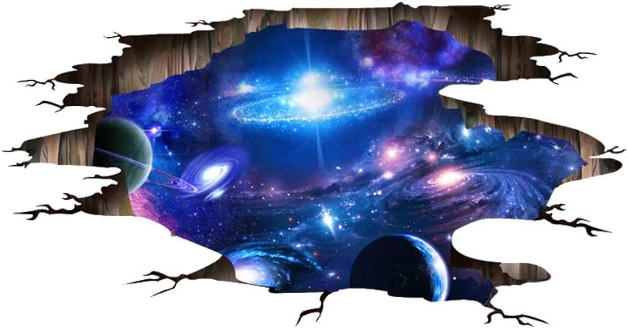 Starry Space Galaxy Wall Sticker Floor Sticker for Home Decor, Multicoloured