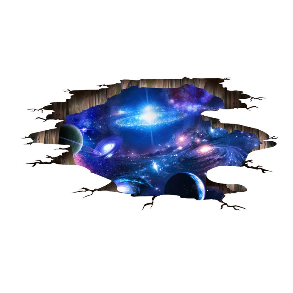 Starry Space Galaxy Wall Sticker Floor Sticker for Home Decor