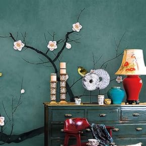 Wall Murals for Bedroom Chinese Style Removable Wallpaper Peel and Stick Wall Stickers - 66x96 inches