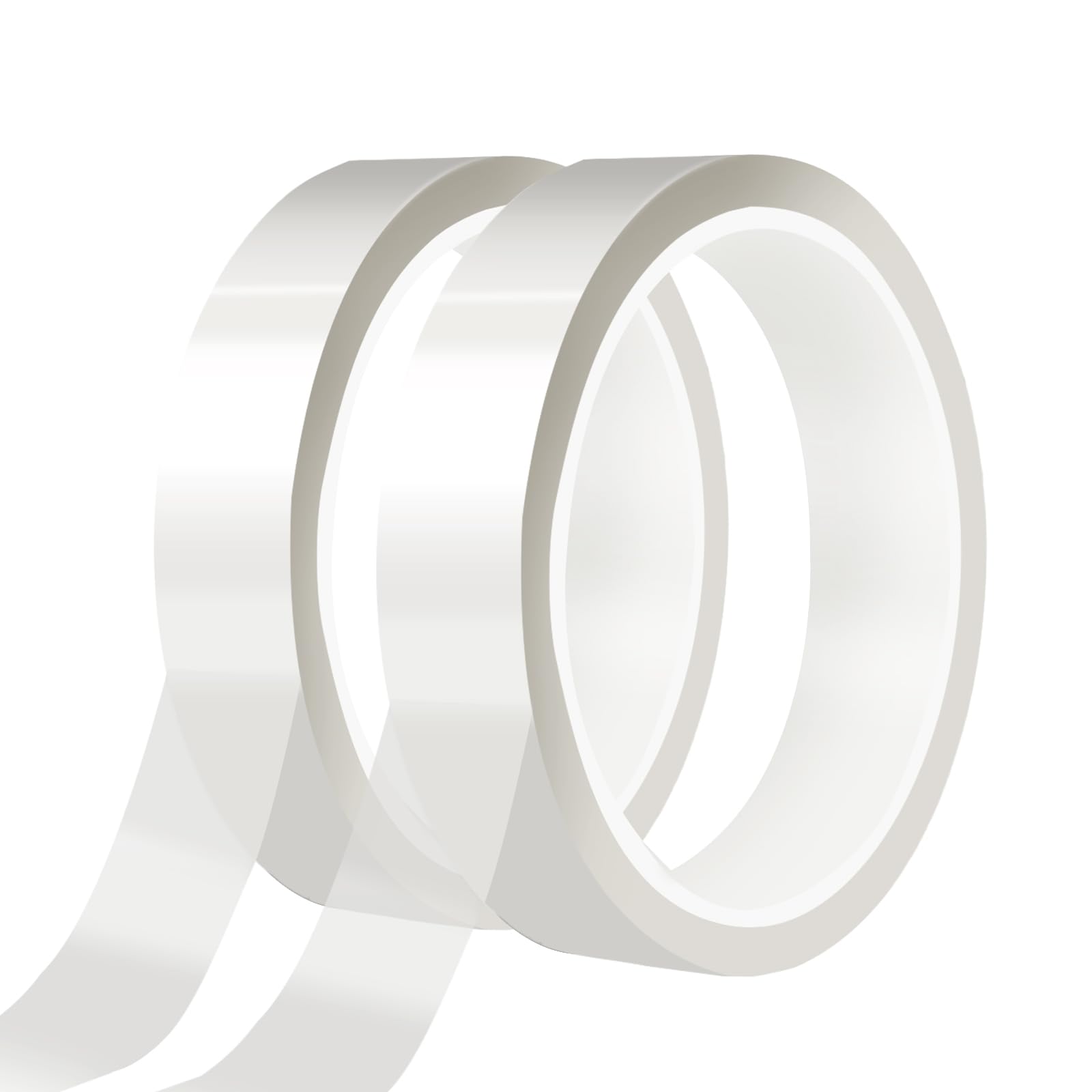 Sliverdew 2 Rolls Transparent Transfer Tape 20mm×33m/108ft Heat Resistant Tape High Temperature Tape Polyimide Film Masking Tape No Residue Thermal Sublimation Heat Tape for Soldering and Masking