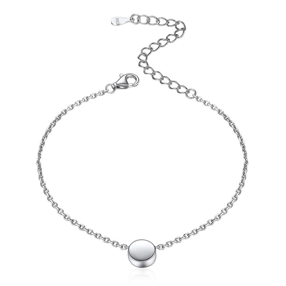 ChicSilver Womens Silver Bracelet 925 Sterling Silver Round Charm Bracelets Stunning Delicate Jewellery for Mum Girlfriends
