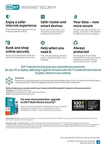 ESET Internet Security 2019 | 5 Devices 2.5 Years | Download Key via Email | Registration Code- No CD - Thumbnail 3