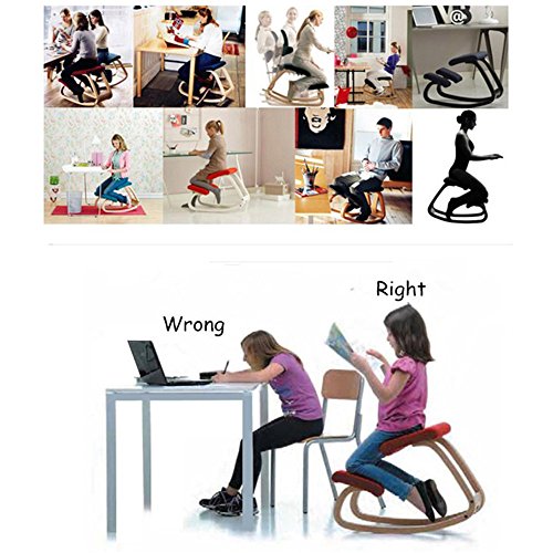 Vogvigo Ergonomically Designed Kneeling Chair Kneeling Chair Office Ergonomic Posture Adjustable Posture Improvement Ergonomic Kneeling Chair for Home Office (Beige)