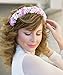 Dolyacrystal Crown Flower Women Baby Girl White Pink Handmade