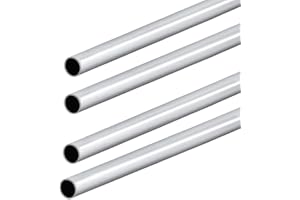 DIYDIYSHOP 16 inch Aluminum Round Tube,3/8" OD 1mm Wall Thickness,6063 Aluminum Hollow Seamless Straight Tubing 4 Pcs