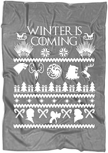 WICHSTORE Winter is Coming Blanket for Bed and Couch, Game of Thrones Blankets - Perfect for Layering Any Bed (Medium Blanket (60"x50"))