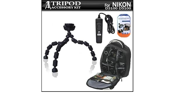 Trípode Kit de accesorios para Nikon D3200 D3100 D5100 Cámara ...