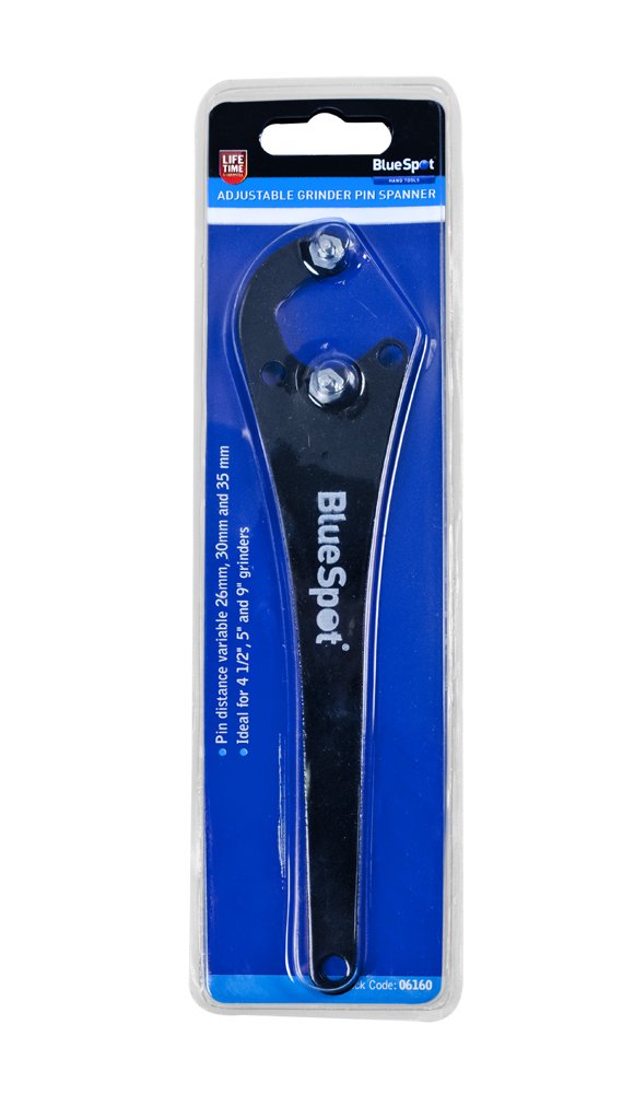 Blue Spot Tools 3810 Angle Adjustable Grinder Pin Wrench Spanner, Multi