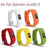 ULT-unite Colorful Replacement Strap Accessory Wristbands for Garmin Vivofit 3(No Tracker, Replacement Bands Only. Fits 6~8.5 inch Wrists)