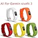 ULT-unite Colorful Replacement Strap Accessory Wristbands for Garmin Vivofit 3(No Tracker, Replacement Bands Only. Fits 6~8.5 inch Wrists)