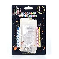 LOGUIDE Birthday Candles,Birthday Cake Candles,Number Birthday Candles,Color Changing Cake Topper 0-9 Molded Number Candles Birthday Decor with 4 Wax Candles(Number 5)