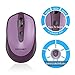 TECKNET Wireless Mouse for Laptop, 2.4G Quiet Computer Mouse with USB Receiver, 4 Buttons Portable Cordless Mice for Chromebook, Laptop, PC, Mac, 800/1200/1600 DPI - Lavender