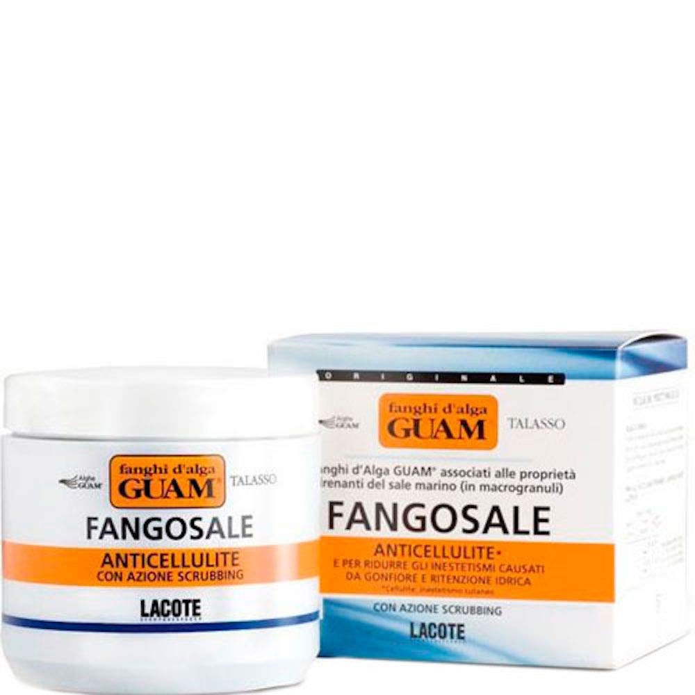 Guam, Talasso Fango Salt, Anticellulite Scrub with Guam Seaweed and Exfoliating Sea Salt in Micro Granules, Made in Italy, 500 g Pack