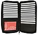 Genuine Leather Zip Around Credit Card Organizer Wallet with Id Window by Marshal