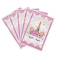 50 Pack Unicorn Favor Bags Treat Bags for Kids Birthday Party Unicorn Theme Party Supplies