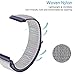 Fitbit Versa Bands, Shangpule Replacement Woven Nylon Sport Watch Band Breathable Bracelet Strap Hook and Loop Fastener Adjustable Closure Wristbands for Fitbit Versa Smart Watch (Blue)