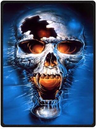 Skull Fleece Blanket Durable 58 inches x 80 inches (Large)