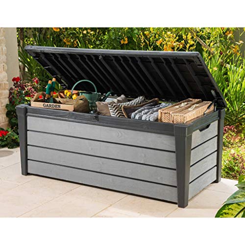 Keter Garten Aufbewahrungsbox 455L Anthrazit Gartentruhe Gartenbox Auflagenbox – Bild 3