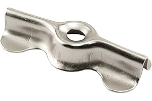 Prime-Line L 5939 Double Wing Flush Clip, 1-11/16 in. x 3/4 in, Stamped Steel, Nickel (4 Pack)