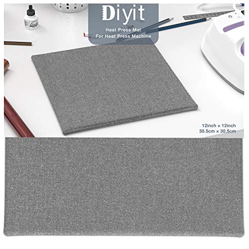Diyit 12"x12" Heat Press Mat for Cricut EasyPress for Professional Heat Pressing/Ironing