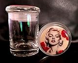 Marilyn Monroe Odorless Air Tight Medical Glass Jar Container Herb Spice JM2