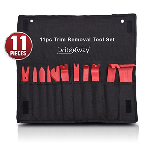 Click Here to See More Images Premium Quality 11 Pcs Auto Trim Car Upholstery Removal Tools Set By BriteNway – Fiberglass Nylon Remover Kit – For Professional & Personal Use – Extremely Durable – Protects Your Car’s Surfaces