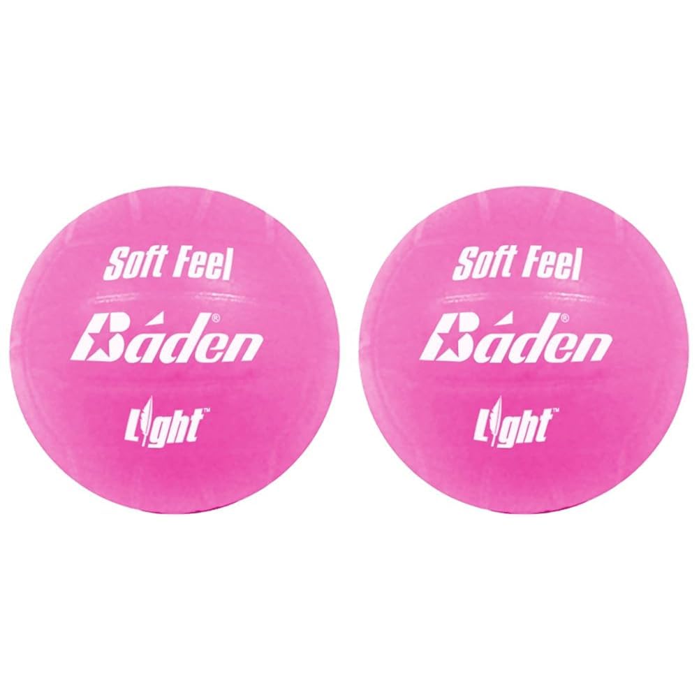 Baden Soft Feel Volley Ball, Pink, 5 (Pack of 2)