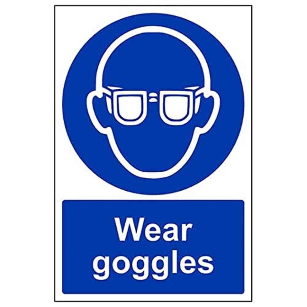 V Safety Mandatory PPE - Wear Goggles - 300 X 400mm — image 1