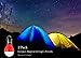 E-TRENDS Compact LED Lantern Tent Camp Light Bulb for Camping Hiking Fishing Emergency Lights, Battery Powered Portable Lamp, 2 Count, Red, Batteries Not Included