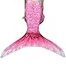 Bigface Up Girls Swimsuit Mermaid Tail Swimwear Swimmable Mermaid Tail for Swimming Pink S