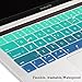 Dongke XMS362 Ultra Thin Gradient Color Silicone Keyboard Protector Cover Skin for New Version MacBook Pro 13 (A1706) & MacBook Pro 15 (A1707) with Muti-Touch Bar (2017 & 2016 Release) (Gradient Green)