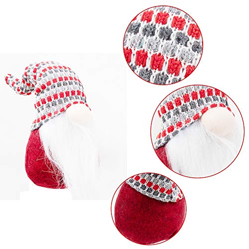 GMOEGEFT Handmade Swedish Christmas Gnome Plush, Scandinavian Santa Tomte, Christmas Elf Decoration Holiday Ornaments, 12 Inches, Set of 3 (A)