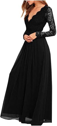 black lace dress long sleeve