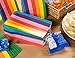 36 Pack Rainbow Striped Paper Gift Bags for Kids Unicorn Birthday & Baby Shower Party Favors Goodies, 8.7 x 5.2 in