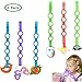 Baby Pacifier Clips,6 Pack Stretchable Silicone Toy Safety Straps,Baby Toddler Bottles Harness Straps for Strollers, Shopping Trolley,Cars,Hanging Baskets,Cribs,Bags (6 Pieces)