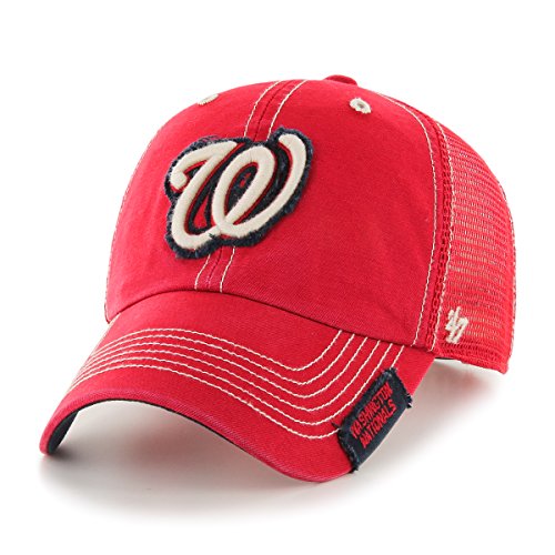 MLB Washington Nationals Turner Clean Up Adjustable Hat, One Size, Red