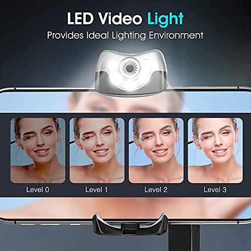 Hohem iSteady V2 Gimbal Stabilizer for Smartphone, 3-Axis Handheld Gesture Control Phone Gimbal, with Grip AI Face Tracking Adjustable Fill Light for Vlog Live Video, Ultralight Foldable Gimbal Black