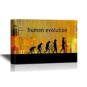 Human Evoluti Human Evolution Process on Grunge Background