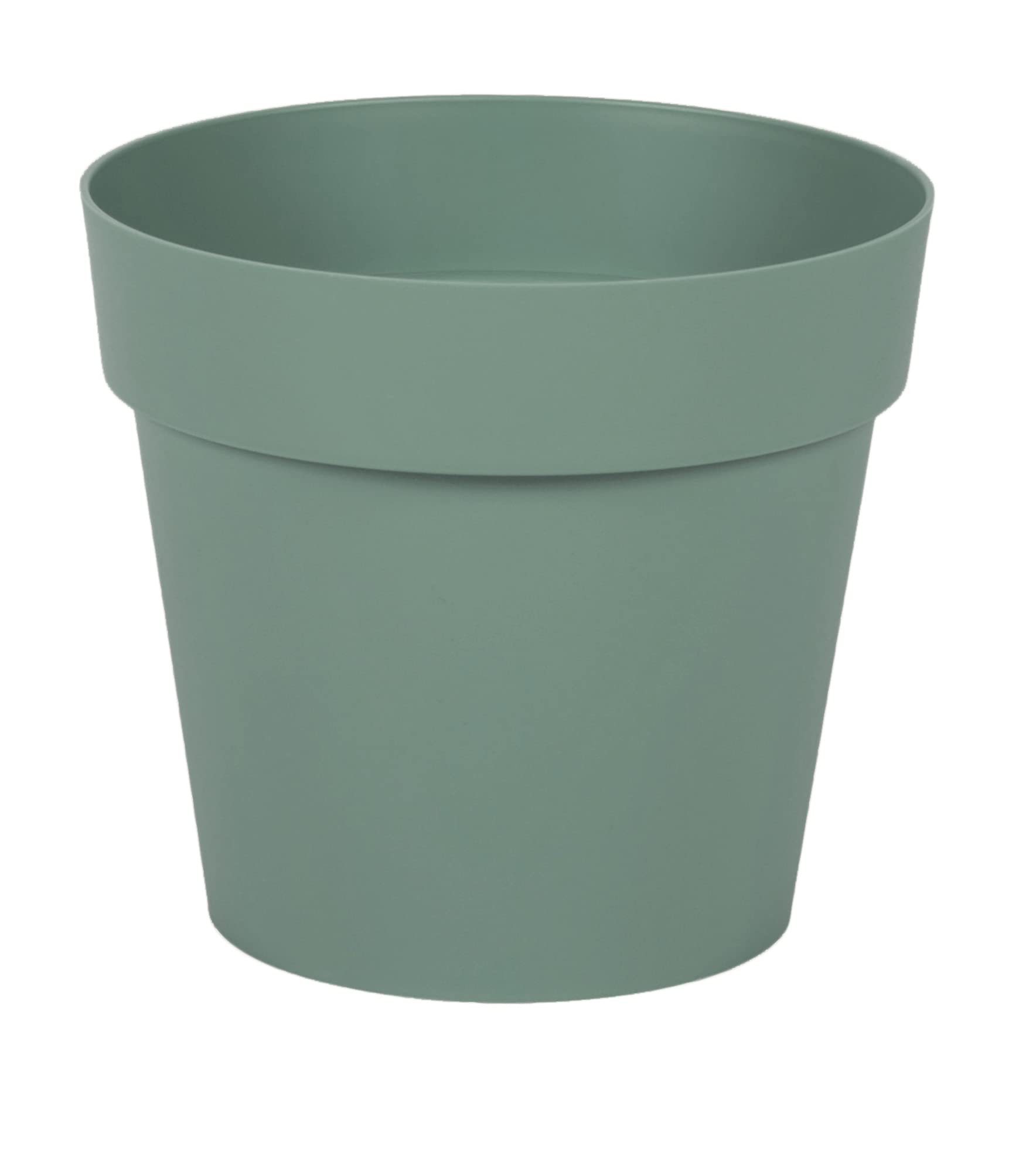 EDA - Round Tuscany Flower Pot Diameter 15 cm - Volume 1.6 L - Diameter 15.3 x Height 13.7 cm - Bay Green
