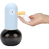 Cute Duck Automatic Foam Soap Dispenser, USB Rechargeable Touchless Hand Soap Dispenser Hand- Free Shampoo Dispensers for Bathroom, Kitchen Countertop, Preschool, 13.5oz